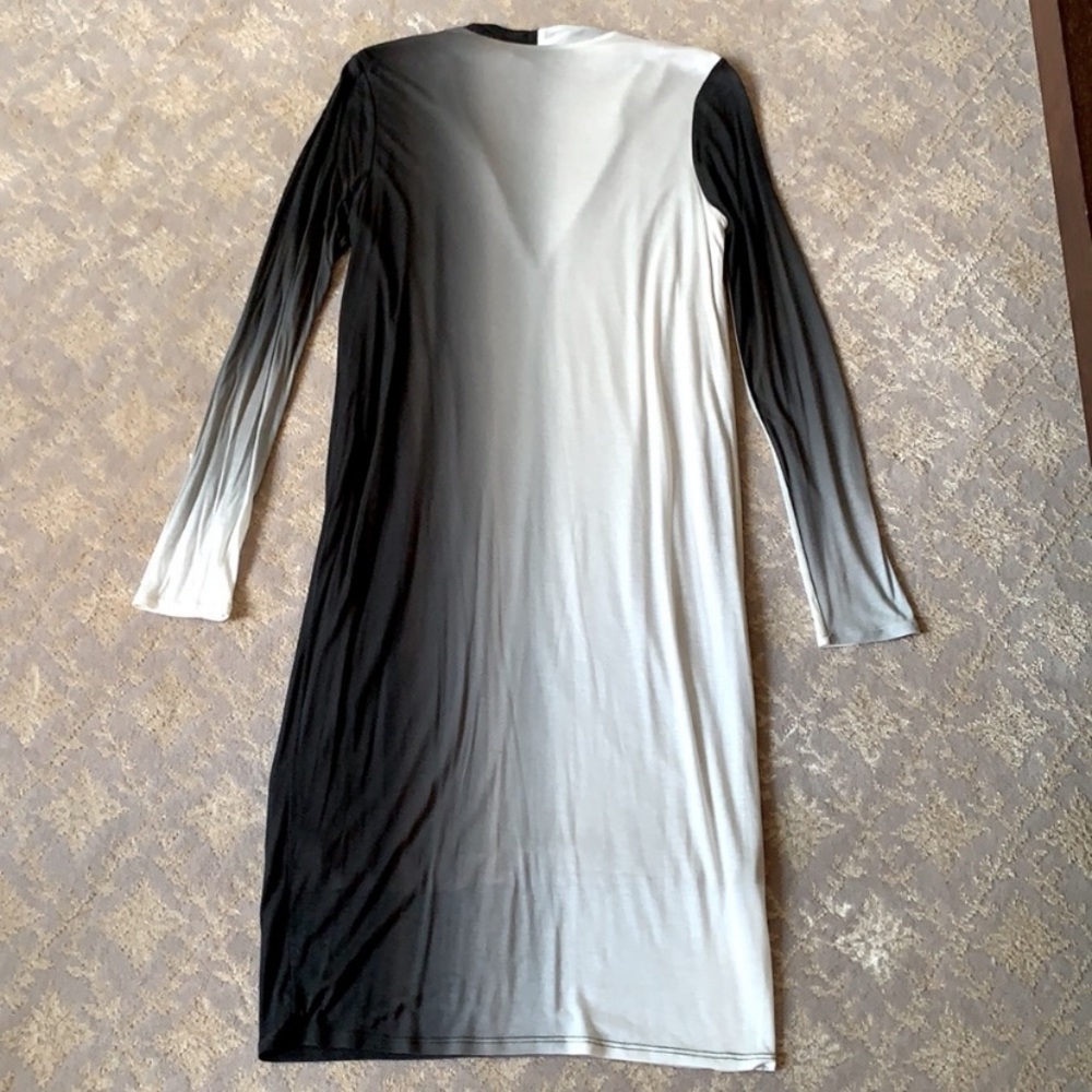 Helmut Lang Shadow Ombre Midi Jersey Dress